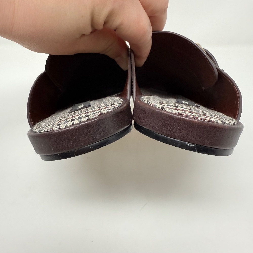 New Vince Minetta Leather Loafer Mule Chili Brown Sz 6.5 - Picture 6 of 13
